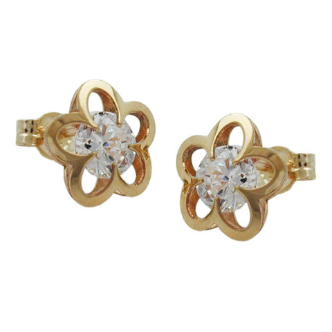 Earrings Flowers 9k Gold