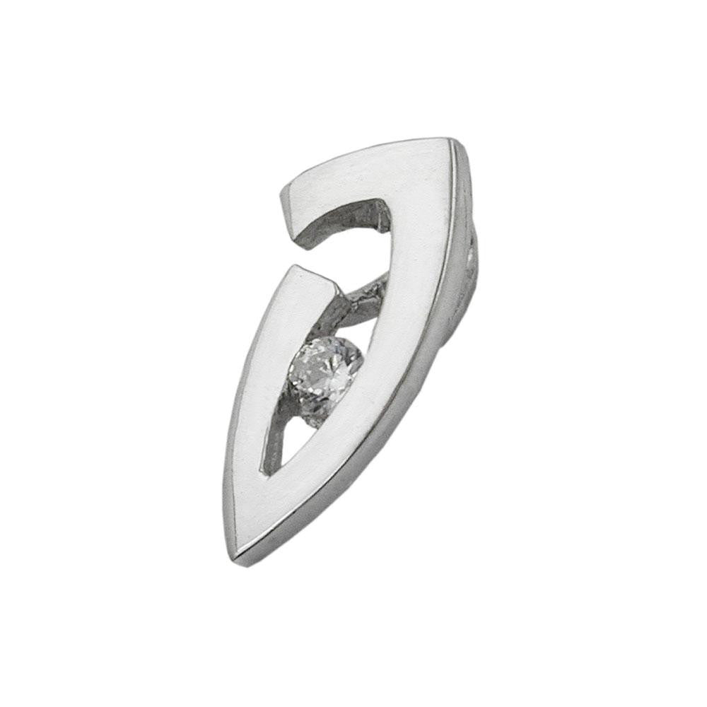 Pendant Zirconias 9k White-gold