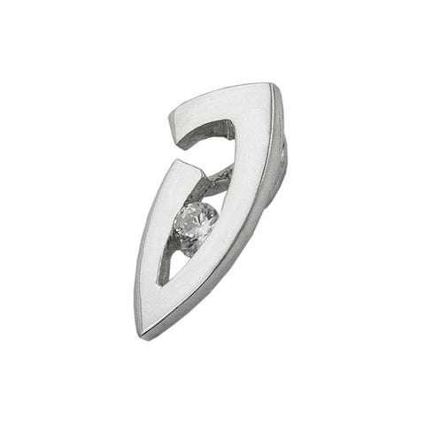 Pendant Zirconias 9k White-gold