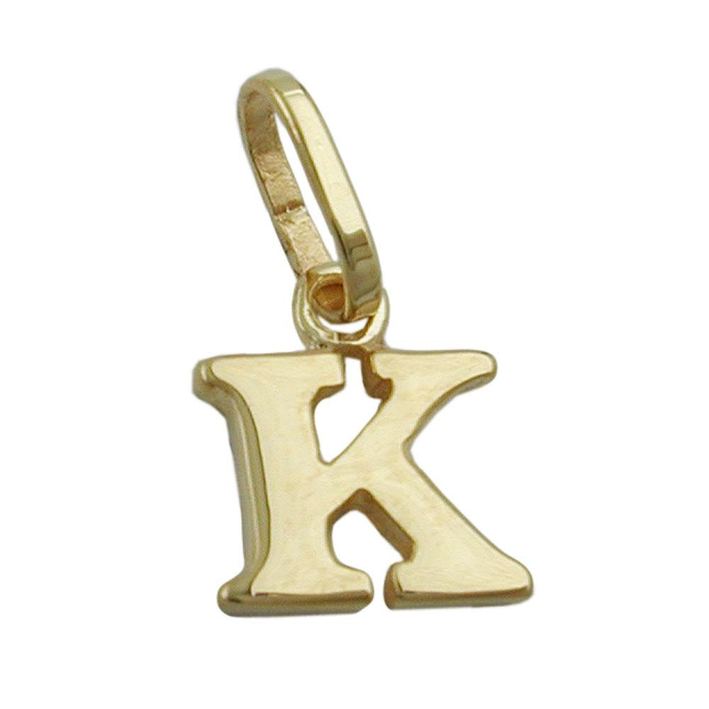 Pendant Initiale K 9k Gold