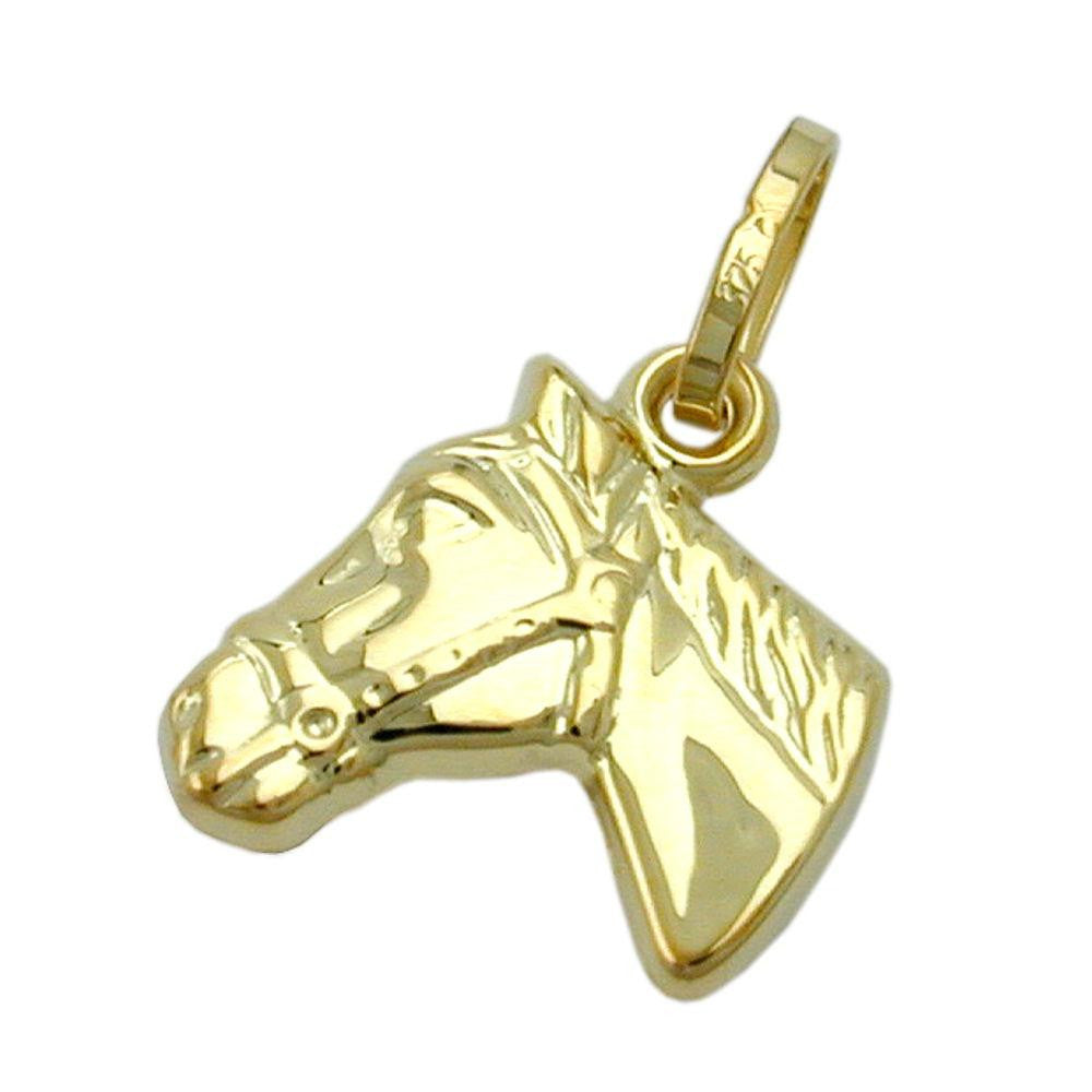 Pendant Horse Head 9k Gold