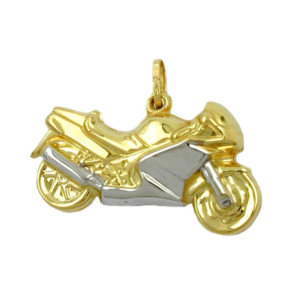 Pendant Motorcycle 28mm 9k Gold