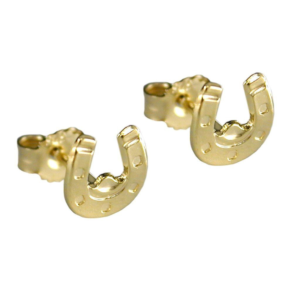 Earstuds Horseshoe 9k Gold