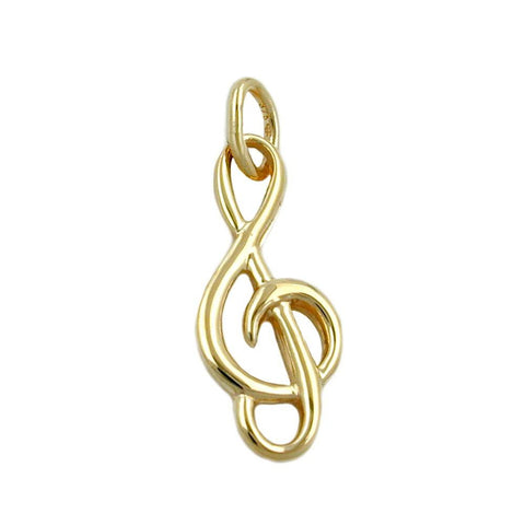 Pendant Treble Clef 9k Gold