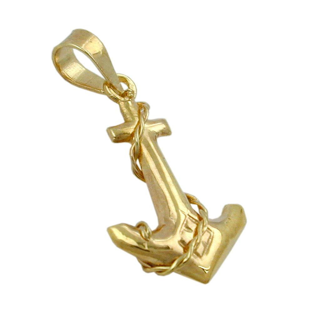 Pendant Anchor With Rope 9k Gold