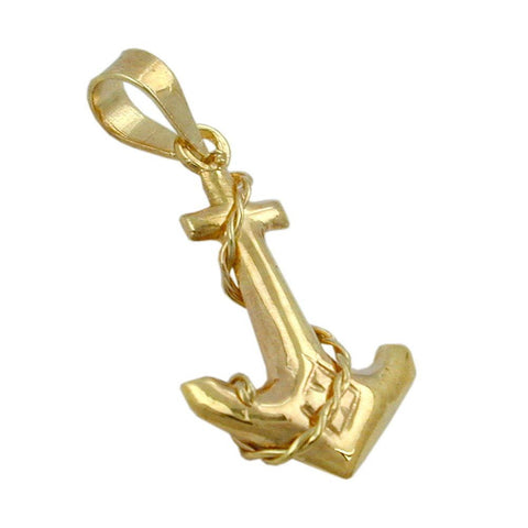 Pendant Anchor With Rope 9k Gold