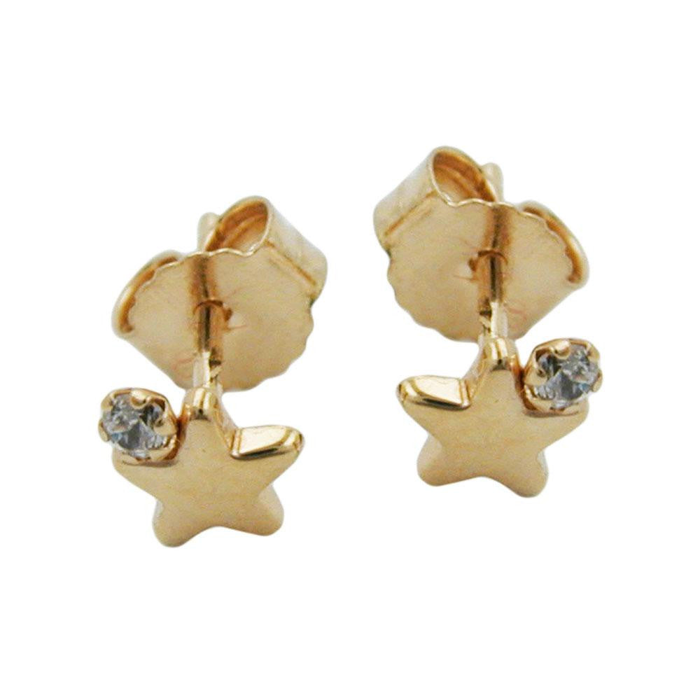 Leverback Earrings Zirconias 9k Gold
