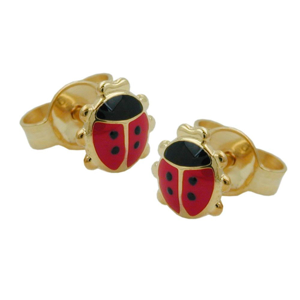 Earring Studs Ladybird 9k Gold