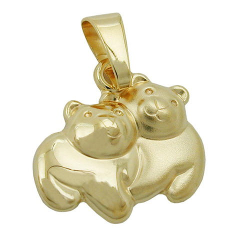 Pendant Bears Matt-shining 9k Gold