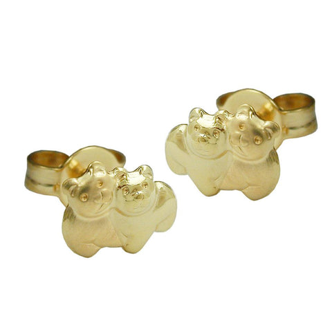 Earring Studs Bear 9k Gold