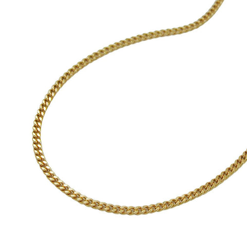 Necklace, Curb Chain, 2x Diamond Cut, 8k Gold, 36cm