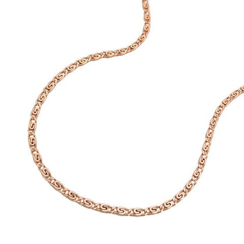 Necklace S-curb Chain 42cm, 14k Red Gold