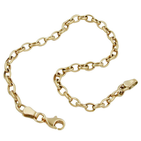 Bracelet, Anchor Chain, Oval, 9k Gold, 19cm