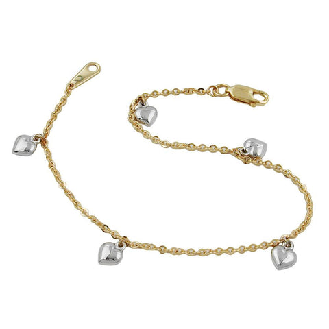 Bracelet, Thin Anchor Chain, 9k Gold