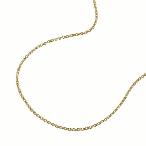 Necklace, Thin Anchor Chain, 36cm, 9k Gold