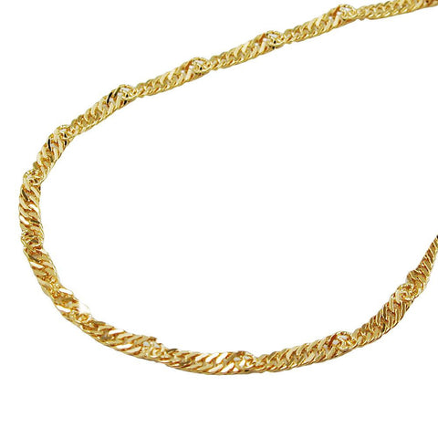 Necklace, Singapore Chain, 38cm, 9k Gold