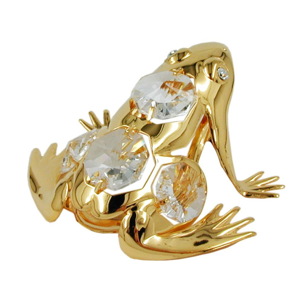 Frog With Crystal Elements Gold Plated