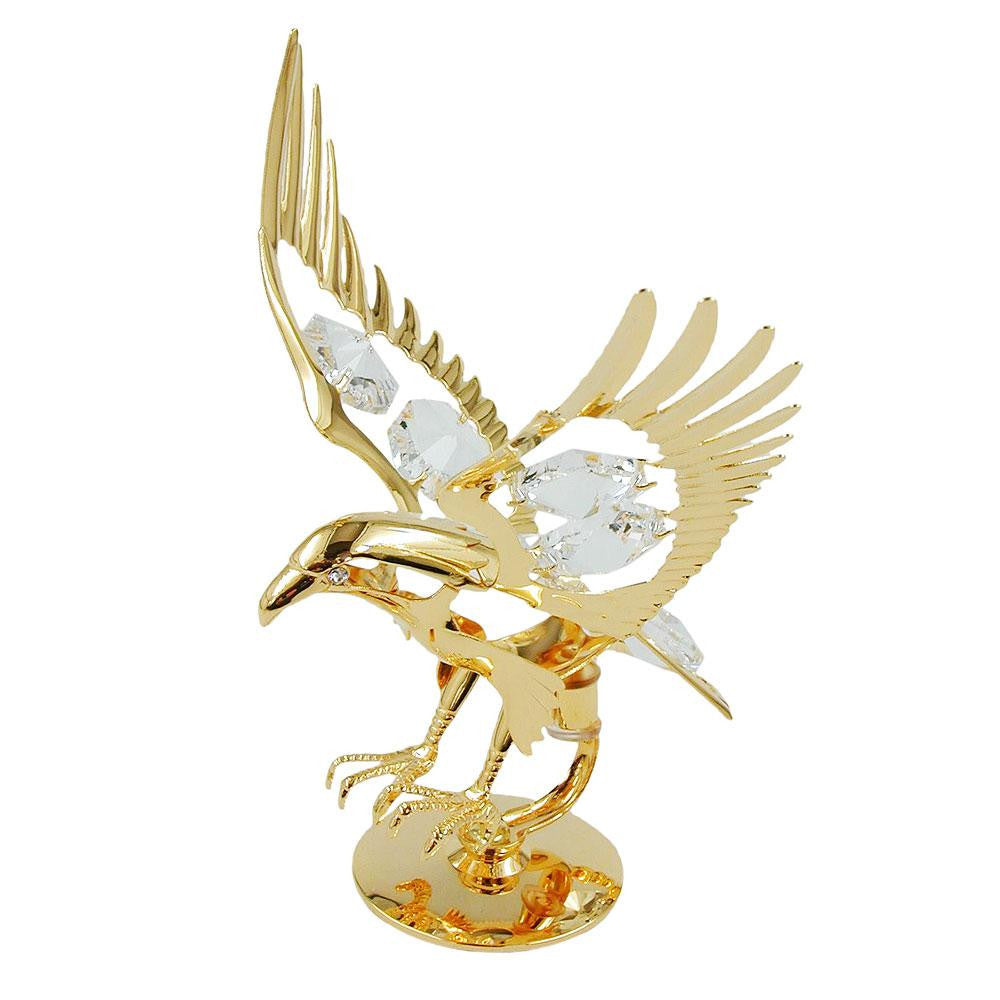 Eagle With Crystal Elements Gold Plated