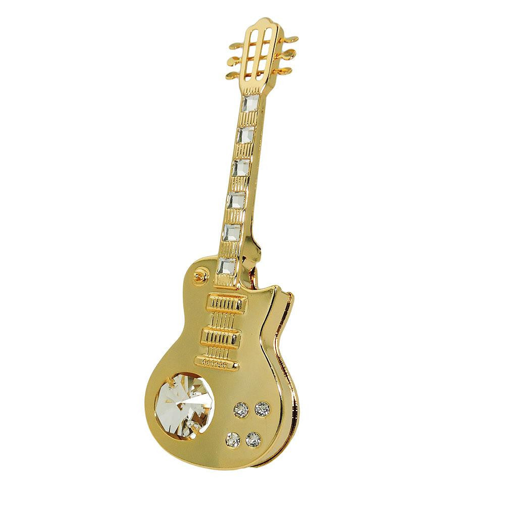 Electric Guitar With Crystal Elements