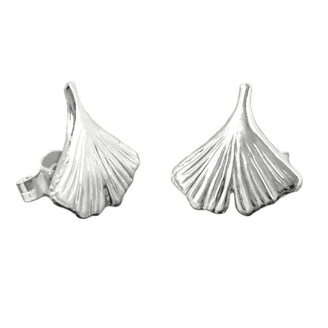 Earrings Ginkgo Leaf Silver 925