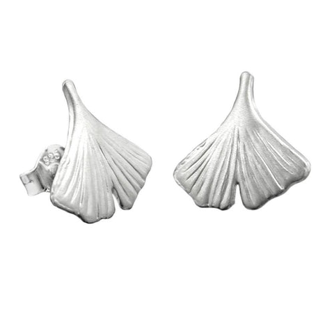 Earrings Ginkgo Leaf Silver 925