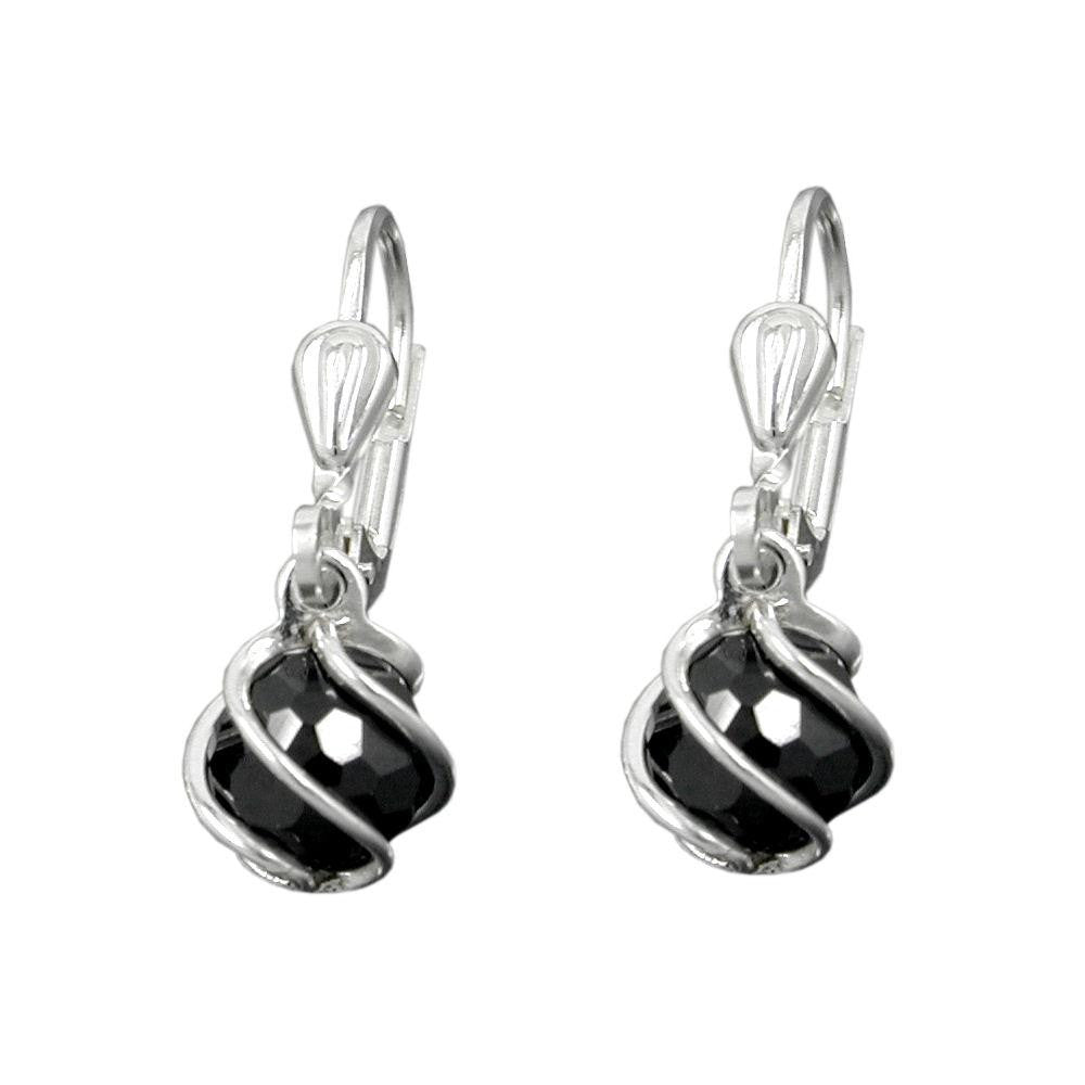 Earrings Leverback Cz Silver 925