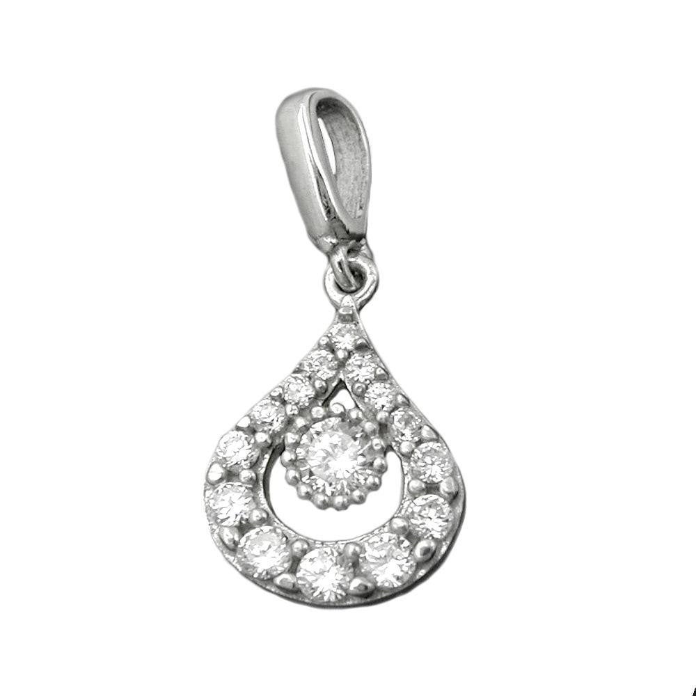 Pendant Drop With Zirconia Silver 925
