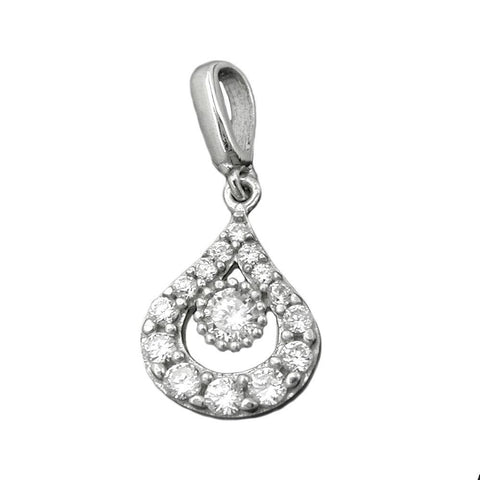 Pendant Drop With Zirconia Silver 925