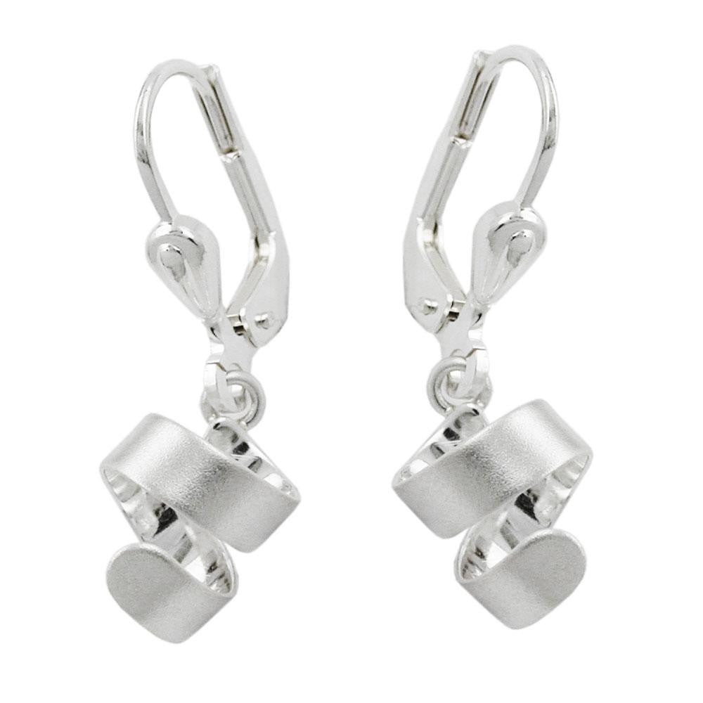 Earrings Leverback Spiral Silver 925