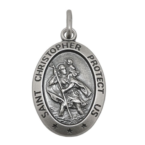 Religious Medal Saint Christopher Silver 925