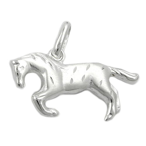 Pendant Horse Shiny-matt Silver 925