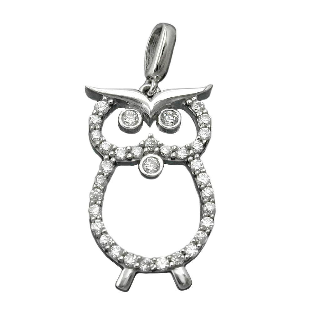 Pendant Owl With Zirconia Silver 925