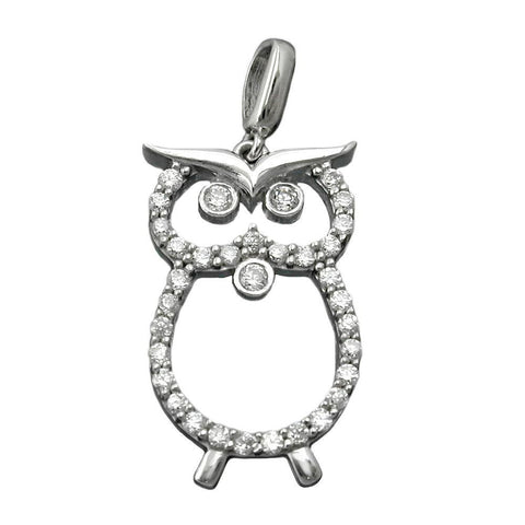 Pendant Owl With Zirconia Silver 925