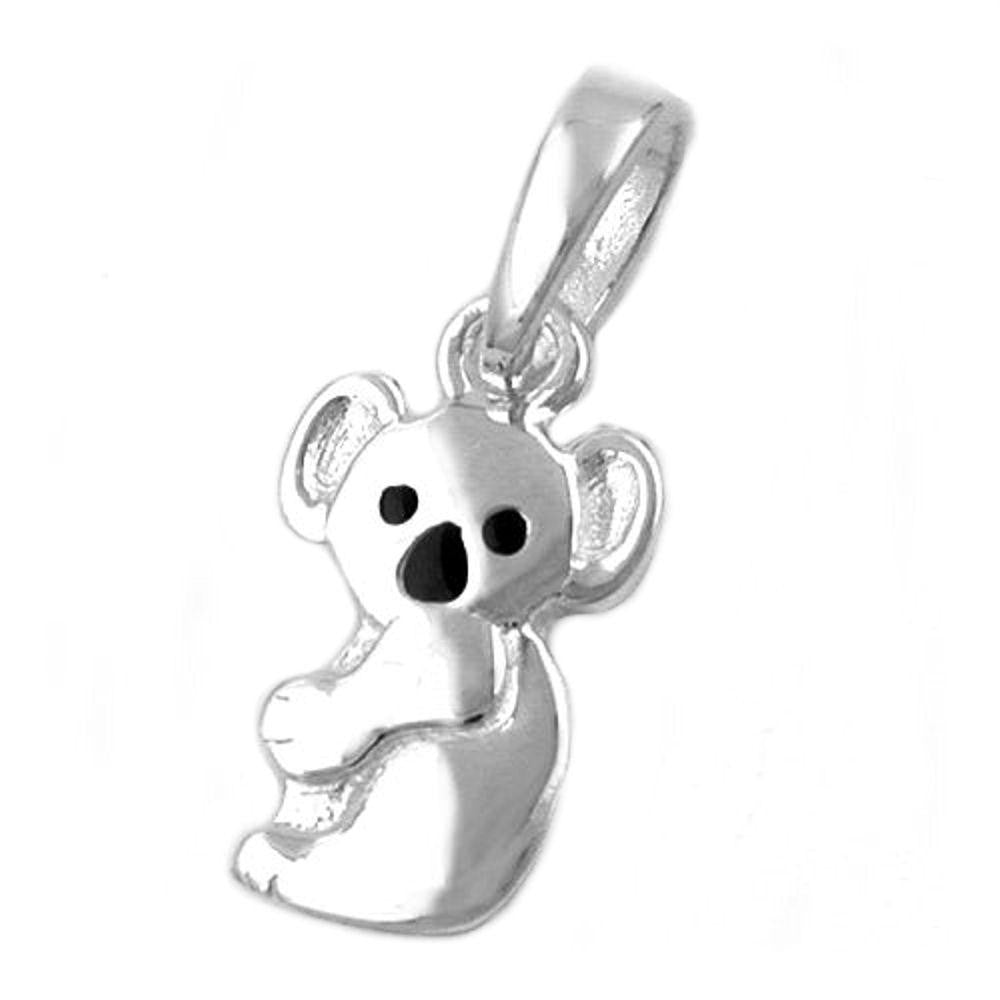 Pendant Koala Black Silver 925