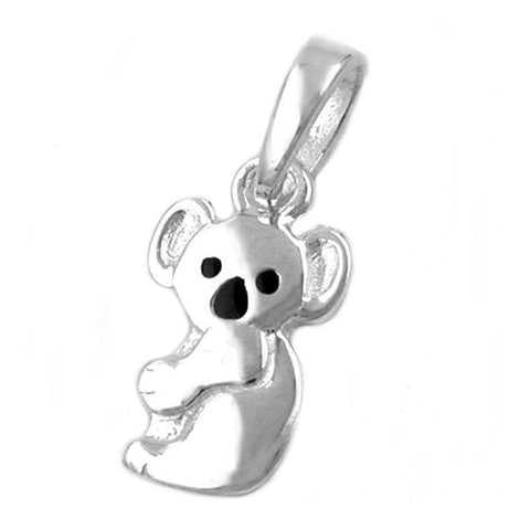 Pendant Koala Black Silver 925