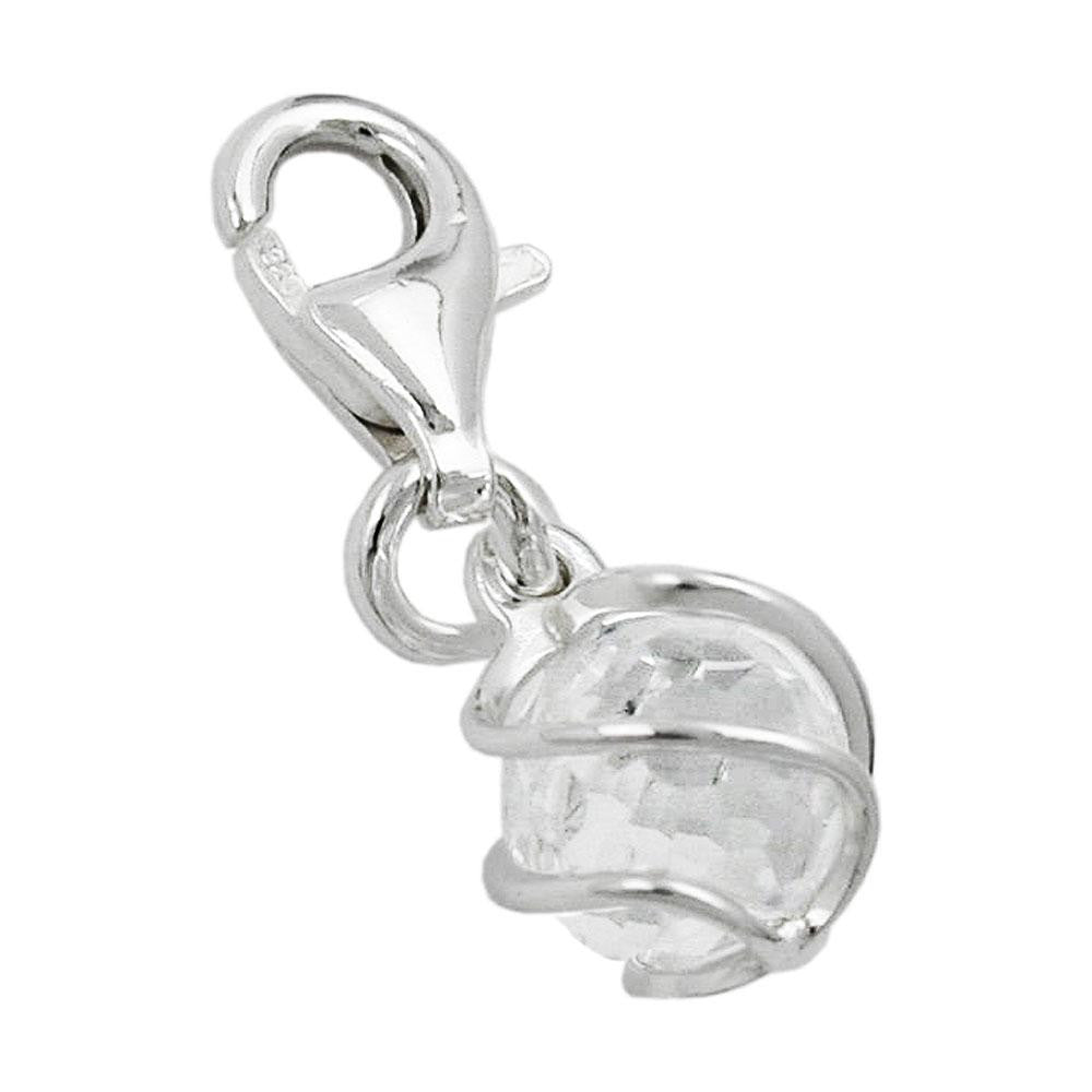 Pendant Charm Zirconia-white Silver 925