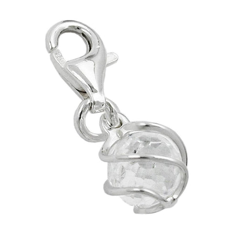 Pendant Charm Zirconia-white Silver 925