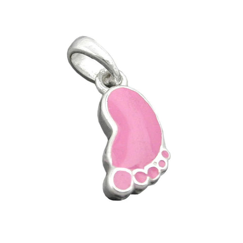 Pendant Foot Pink Pastell Silver 925