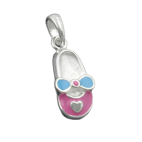 Pendant Slipper Pink-blue Silver 925