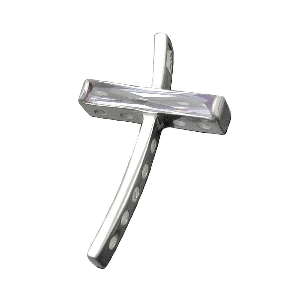 Pendant Cross Amethyst Silver 925