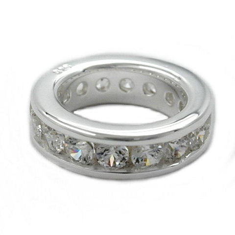 Pendant Baptismal Ring Cubic Zirconia Silver 925