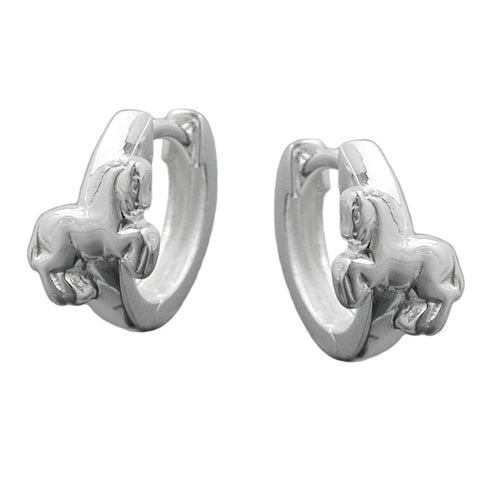 Hoop Earrings With Horses Silver 925