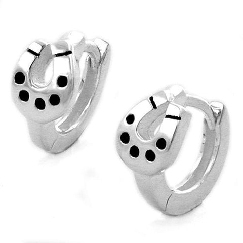 Hoop Earrings Horse Shoe Silver 925