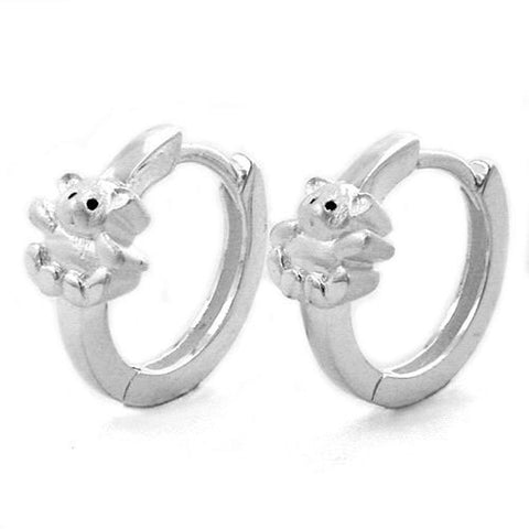 Hinged Hoops Little Bear Silver 925