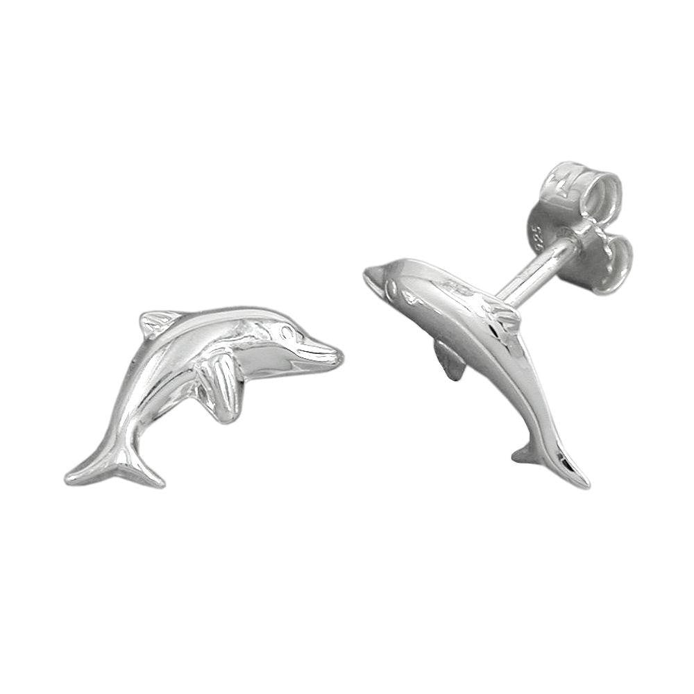 Earstuds Leaping Dolphin Silver 925