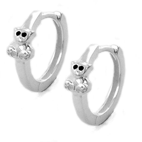 Hinged Hoops Little Bear Silver 925