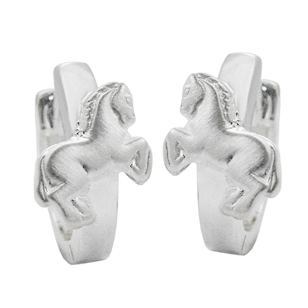 Hoop Earrings With Horses Silver 925