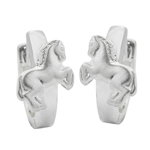 Hoop Earrings With Horses Silver 925