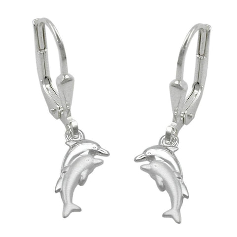 Earrings Leverback Dolphins Siver 925