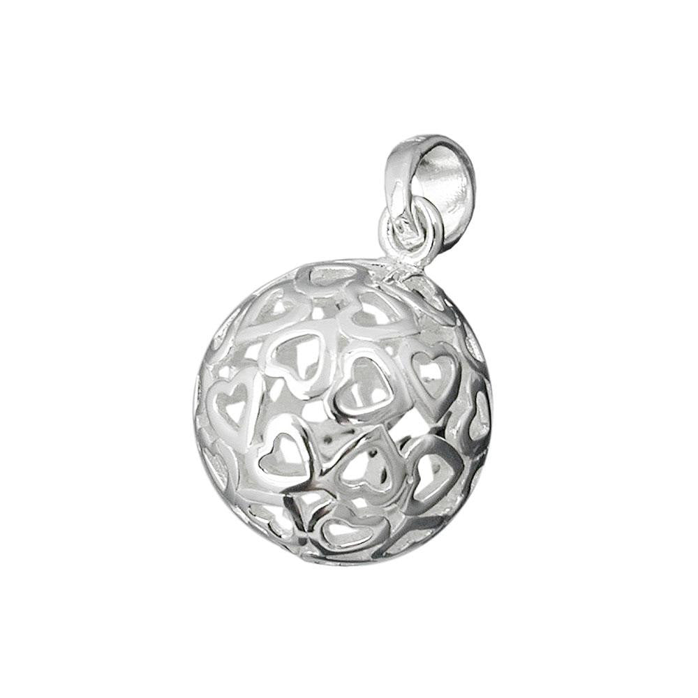 Pendant Filigree Ball 13 Mm Silver 925